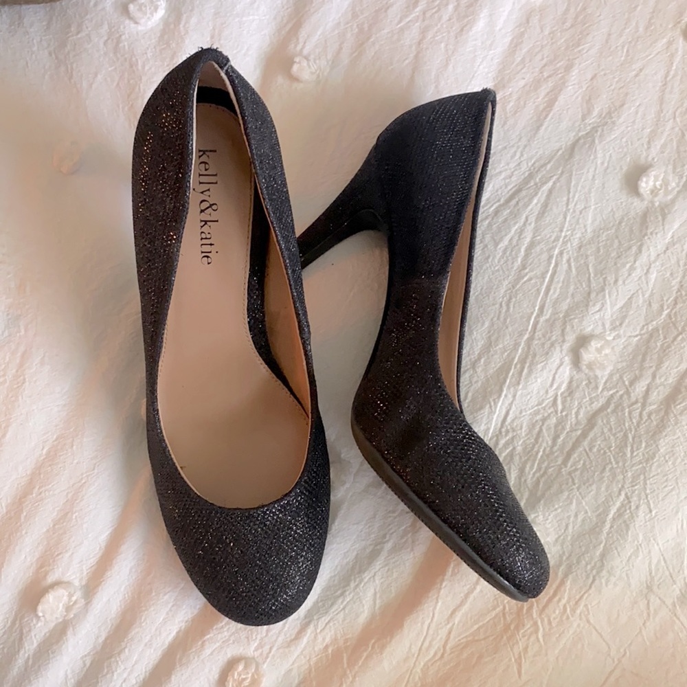 Black Sparkle Heels